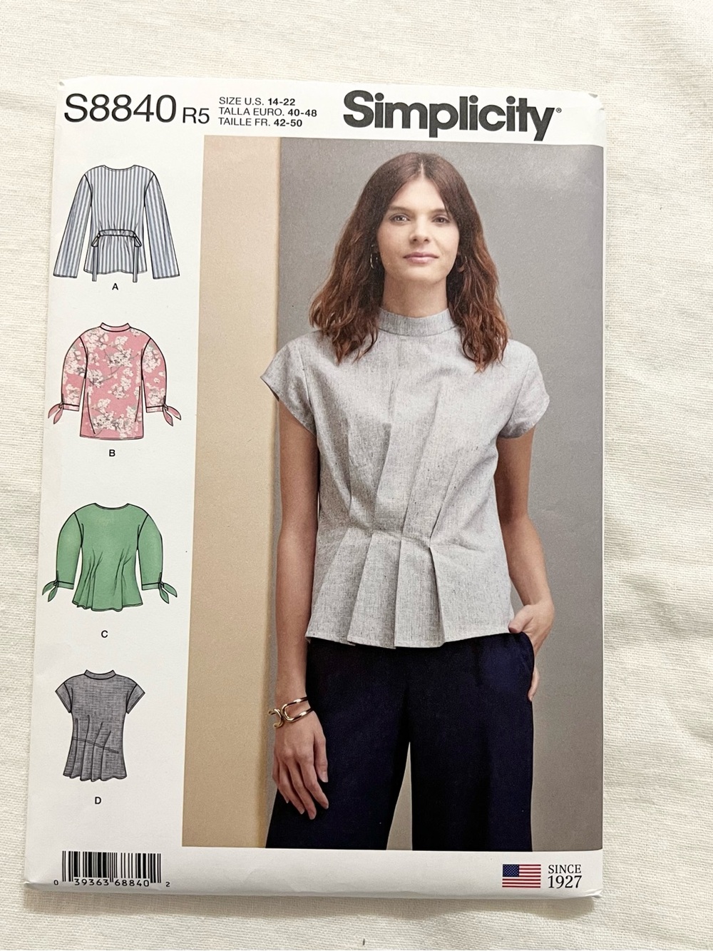 Simplicity S8840 Women’s Top Sewing Pattern Size 14-22